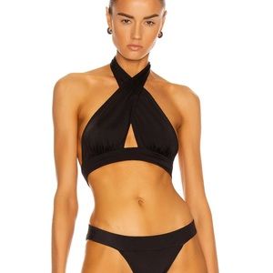 Norma Kamali Cross Halter Swim Top - NWT